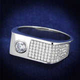TS239 - Rhodium 925 Sterling Silver Ring with AAA Grade CZ in Clear - Alamode - Flyclothing LLC
