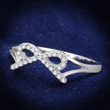 TS259 - Rhodium 925 Sterling Silver Ring with AAA Grade CZ in Clear - Alamode - Flyclothing LLC