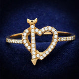 TS281 - Rose Gold 925 Sterling Silver Ring with AAA Grade CZ in Clear - Alamode - Flyclothing LLC