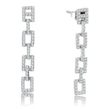 TS326 - Rhodium 925 Sterling Silver Earrings with AAA Grade CZ in Clear - Alamode - Flyclothing LLC