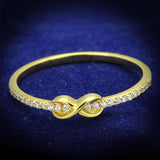 TS405 - Gold 925 Sterling Silver Ring with AAA Grade CZ  in Clear - Alamode