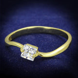 TS407 - Gold 925 Sterling Silver Ring with AAA Grade CZ  in Clear - Alamode