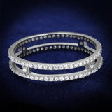 TS434 - Rhodium 925 Sterling Silver Ring with AAA Grade CZ in Clear - Alamode - Flyclothing LLC
