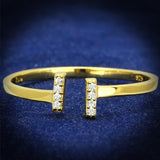 TS595 - Gold 925 Sterling Silver Ring with AAA Grade CZ  in Clear - Alamode