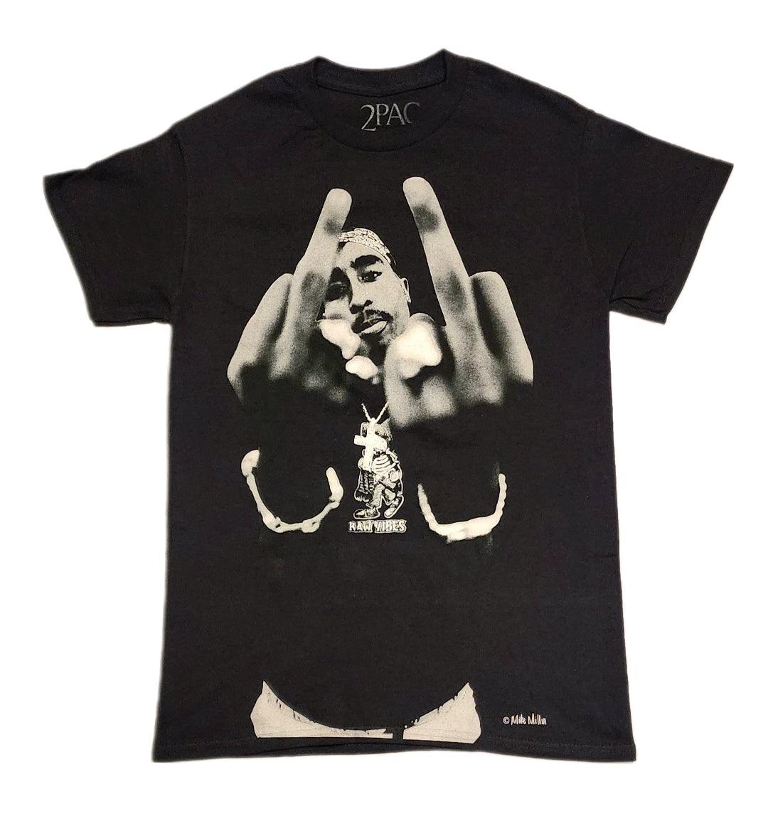 Tupac Middle Fingers T-Shirt - Tupac