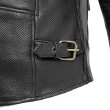 Turbine Men's Motorcycle Perforated Leather Jacket - First Manufacturing Company - Flyclothing LLC
