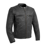 Turbine Men's Motorcycle Perforated Leather Jacket - First Manufacturing Company - Flyclothing LLC
