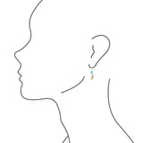 Turquoise and Caramel Shell Drop Earrings - Barse Jewelry