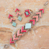 Turquoise and Coral Tapestry Ring - Barse Jewelry - Flyclothing LLC