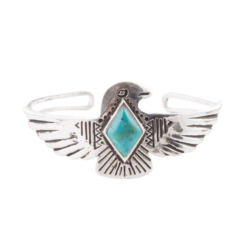 Blue Turquoise and Sterling Silver Phoenix Cuff Bracelet - Barse Jewelry - Flyclothing LLC