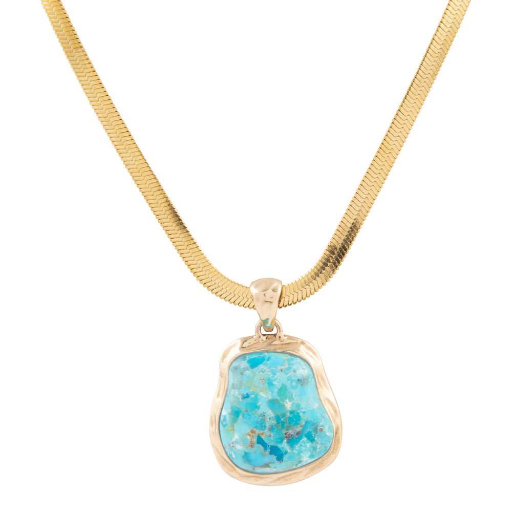 Turquoise Baron Snake Chain Pendant Necklace - Barse Jewelry - Flyclothing LLC