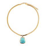 Turquoise Baron Snake Chain Pendant Necklace - Barse Jewelry - Flyclothing LLC