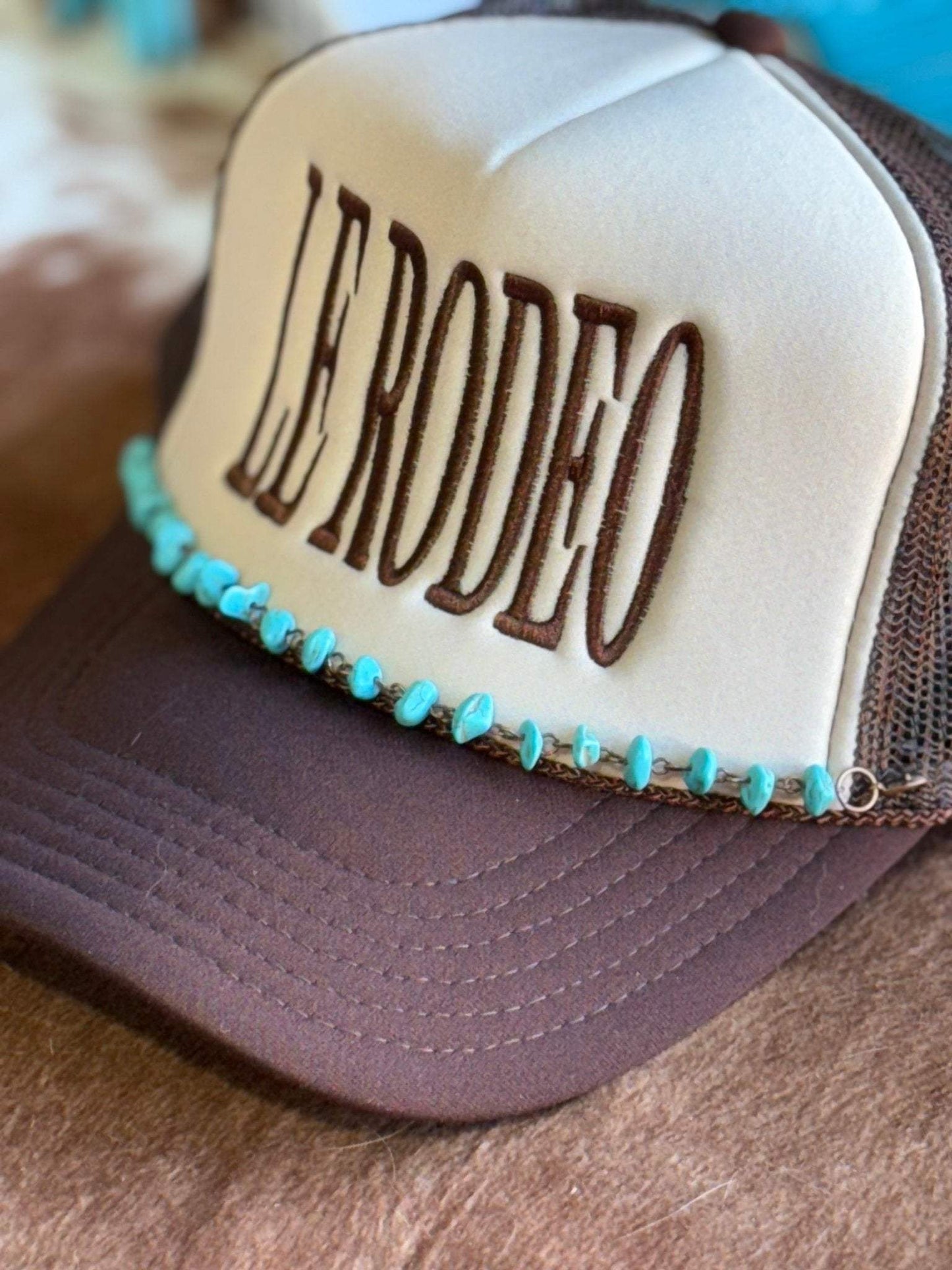 Turquoise Chips Trucker Hat Chain - Wild Junkie - Flyclothing LLC