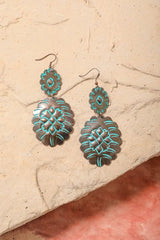 Turquoise Flower Drop Earrin🩵 - Boho Clothing and Accessories - Flyclothing LLC