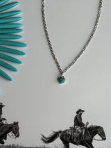 Turquoise Heart Gold Chain Necklace - Wild Junkie - Flyclothing LLC