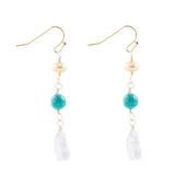 Turquoise Labradorite Elongated Earrings - Barse Jewelry
