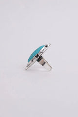 Turquoise Marquise Cut Silver Ring🩵
