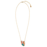 Blue Turquoise Matrix Golden Necklace - Barse Jewelry