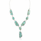 Genuine Blue Turquoise Sterling Silver Abstract Statement Necklace - Barse Jewelry - Flyclothing LLC