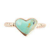 Rope My Heart Blue Turquoise and Golden Ring - Barse Jewelry - Flyclothing LLC