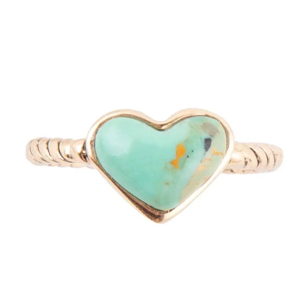 Rope My Heart Blue Turquoise and Golden Ring - Barse Jewelry - Flyclothing LLC