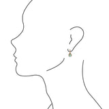 Blue Turquoise Golden Roped Earrings