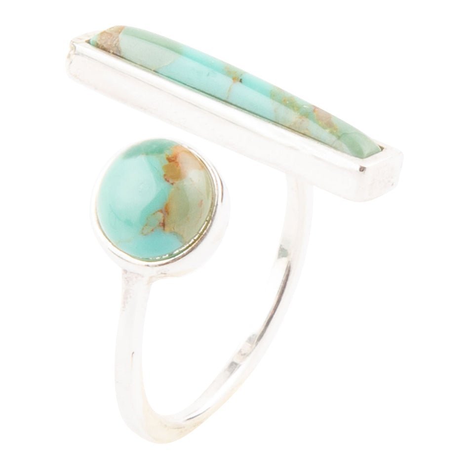 Blue Turquoise Size Adjustable Sterling Silver Ring - Barse Jewelry