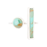 Blue Turquoise Size Adjustable Sterling Silver Ring - Barse Jewelry