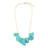 Turquoise Slabs Statement Necklace - Barse Jewelry - Flyclothing LLC