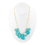 Turquoise Slabs Statement Necklace - Barse Jewelry - Flyclothing LLC