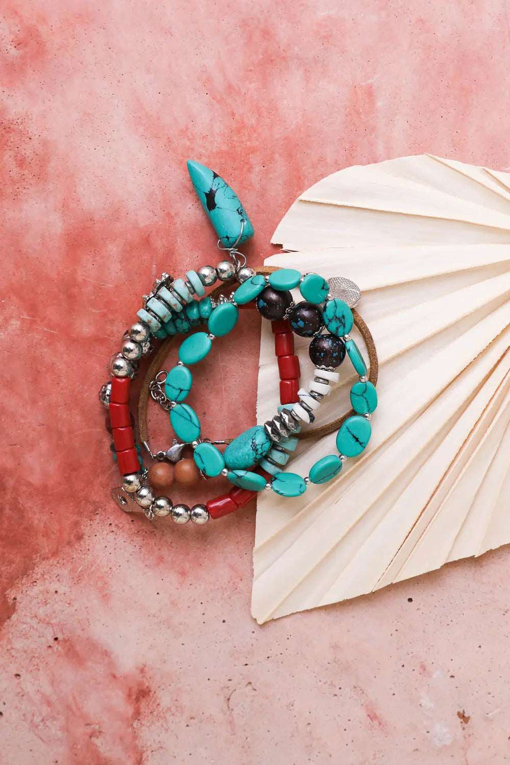 Turquoise Stackable Charm Bracelet💎 - Boho Clothing and Accessories - Flyclothing LLC
