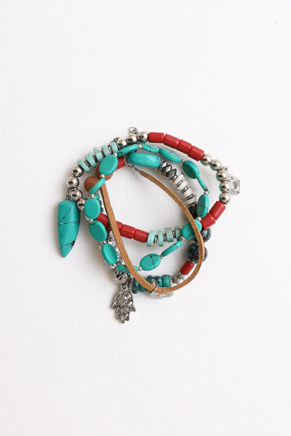 Turquoise Stackable Charm Bracelet💎 - Boho Clothing and Accessories - Flyclothing LLC