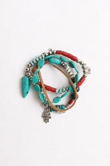 Turquoise Stackable Charm Bracelet💎 - Boho Clothing and Accessories - Flyclothing LLC