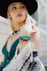 Turquoise Stackable Charm Bracelet💎 - Boho Clothing and Accessories - Flyclothing LLC