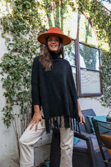 Roll-Neck Poncho Sweater - Boho Clothing and Accessories - Flyclothing LLC