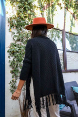 Roll-Neck Poncho Sweater - Boho Clothing and Accessories - Flyclothing LLC