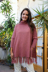 Roll-Neck Poncho Sweater - Boho Clothing and Accessories - Flyclothing LLC