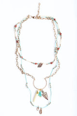 Tusk Horn & Arrow Layered Necklace - Boho Clothing and Accessories - Flyclothing LLC