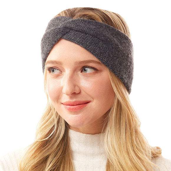 Twisted Knot Solid Earmuff Headband Ear Warmer - Madeline Love - Flyclothing LLC