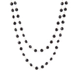 Two Row Onyx and Sterling Silver Necklace