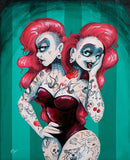 Black Market Art Company Two Heads Print