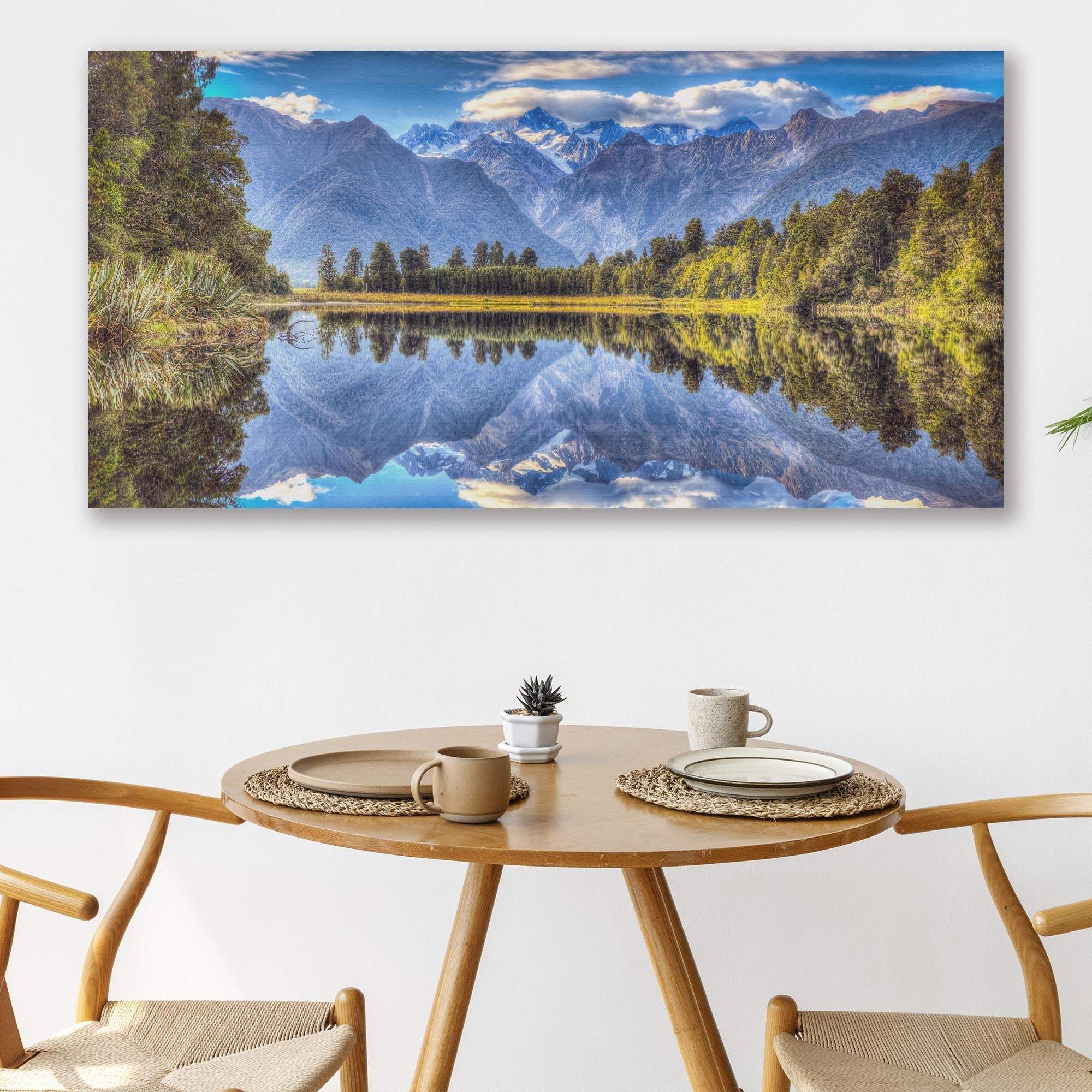 "Mirror Lake", Lake Matheson Canvas Wall Art - Tailored Canvases - Flyclothing LLC