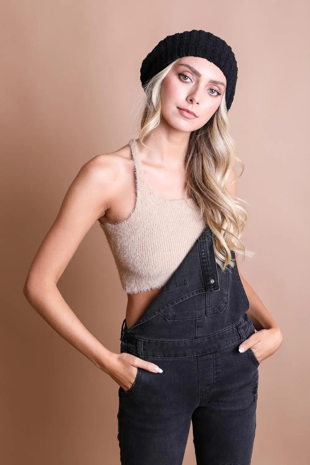 Boucle Rib Knit Beret - Boho Clothing and Accessories - Flyclothing LLC