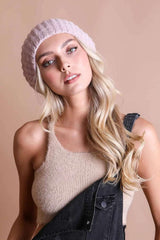 Boucle Rib Knit Beret - Boho Clothing and Accessories - Flyclothing LLC