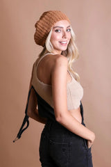 Boucle Rib Knit Beret - Boho Clothing and Accessories - Flyclothing LLC