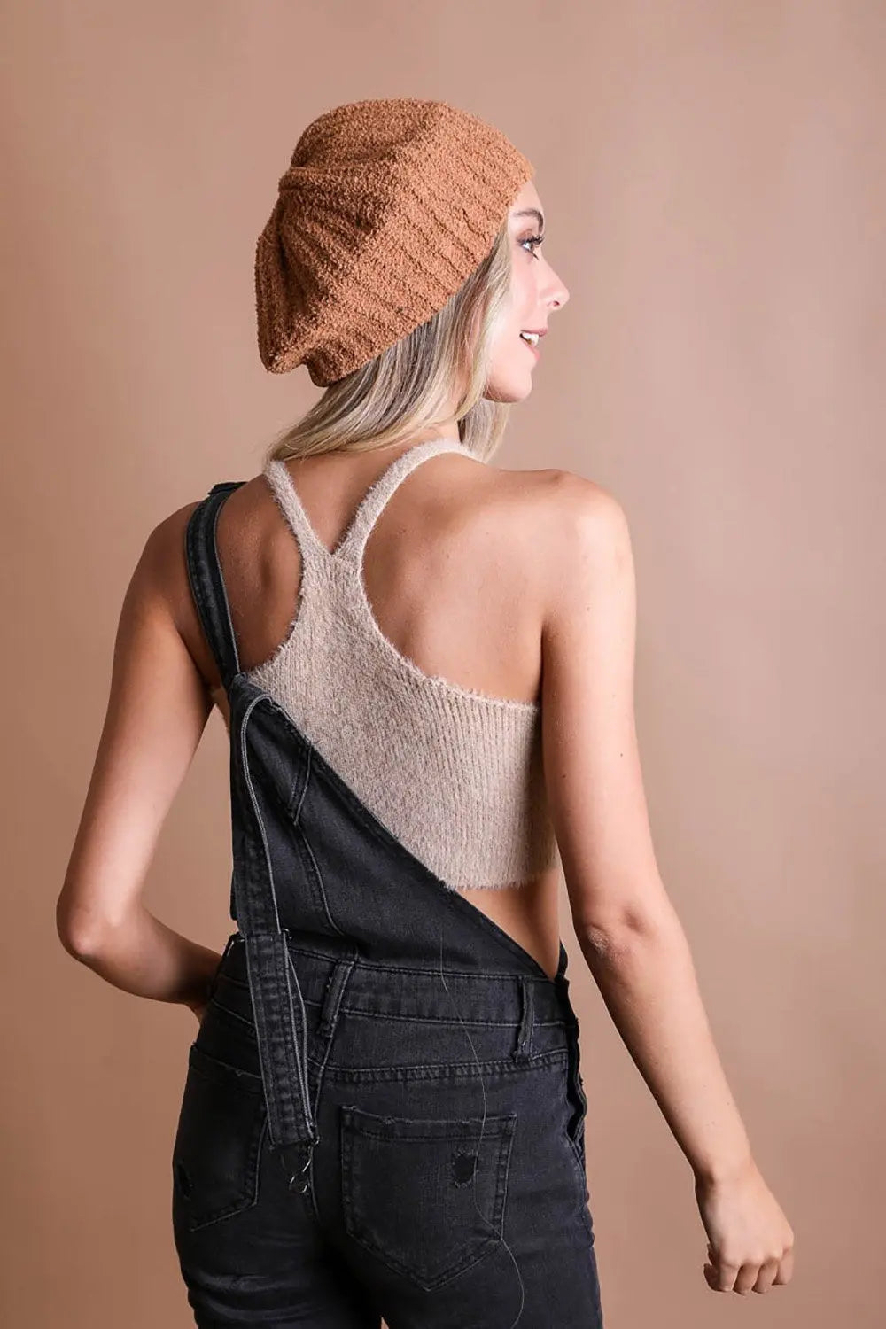 Boucle Rib Knit Beret - Boho Clothing and Accessories - Flyclothing LLC