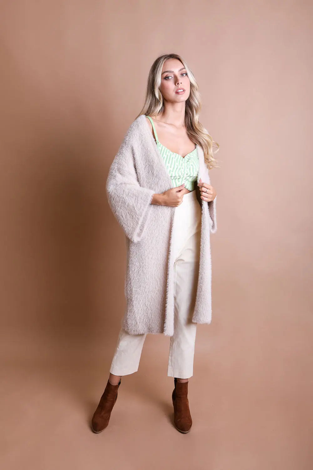 Ultra-Soft Luxe Mohair Knit Cardigan - Boho Clothing and Accessories - Flyclothing LLC