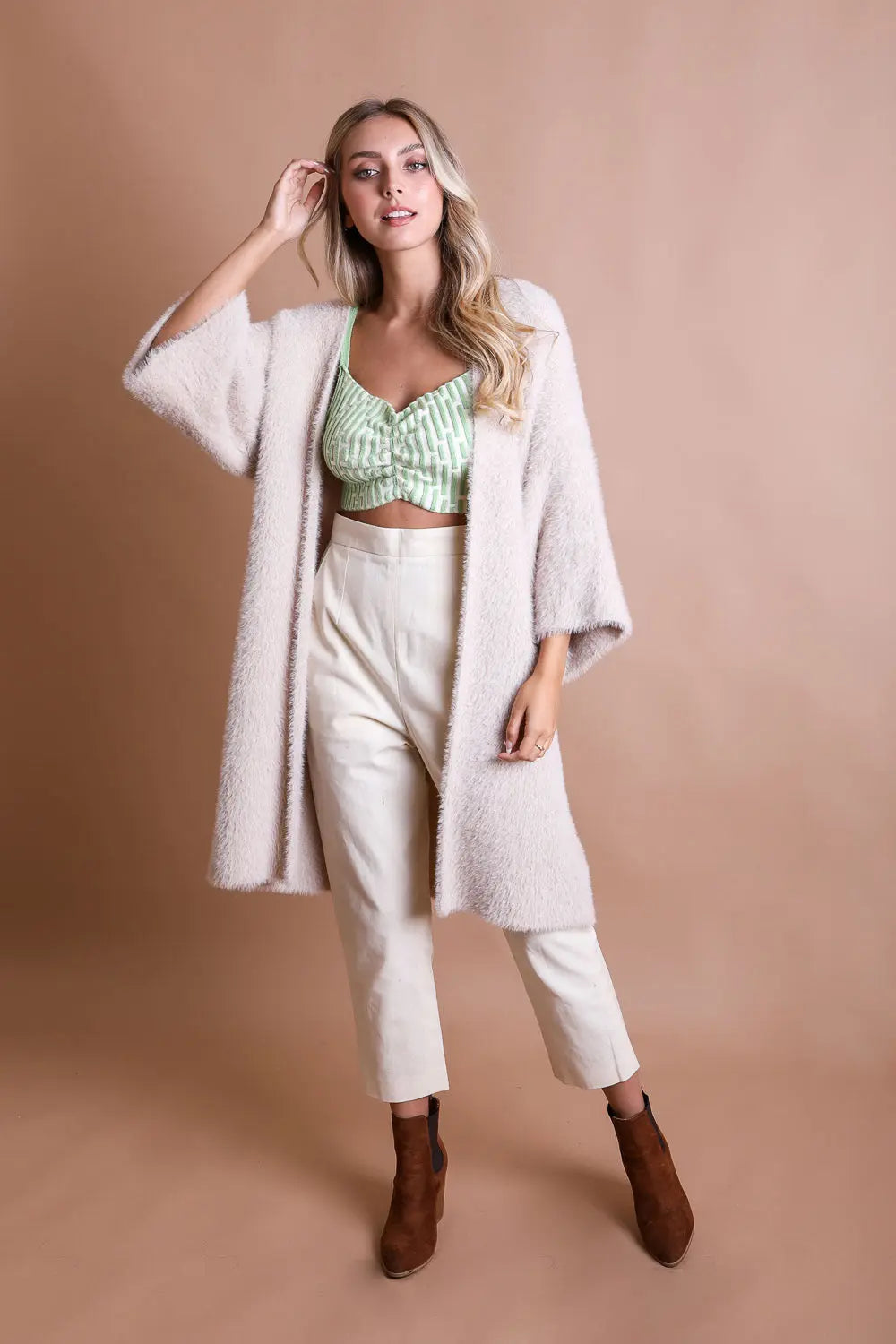 Ultra-Soft Luxe Mohair Knit Cardigan - Boho Clothing and Accessories - Flyclothing LLC