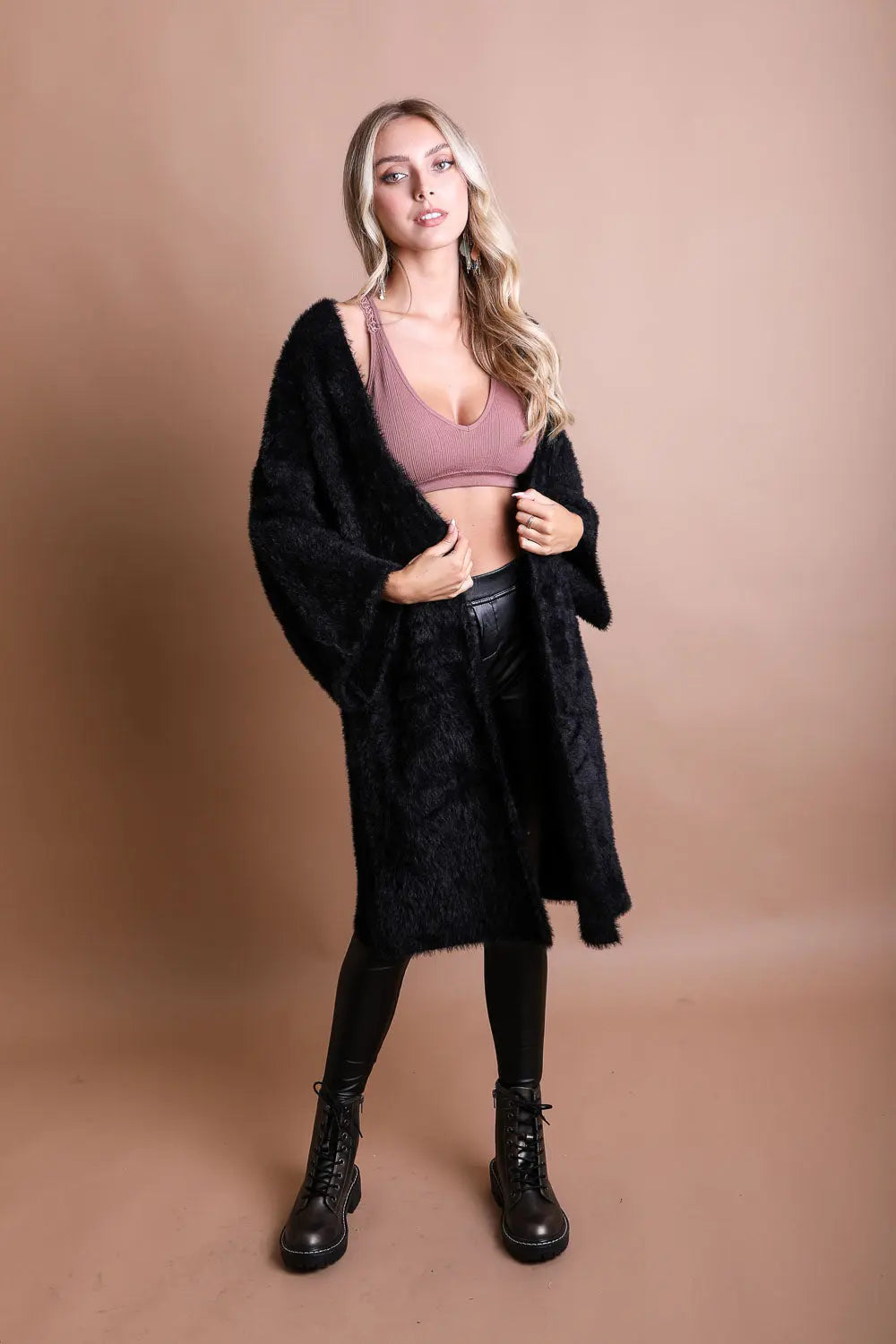 Ultra-Soft Luxe Mohair Knit Cardigan - Boho Clothing and Accessories - Flyclothing LLC