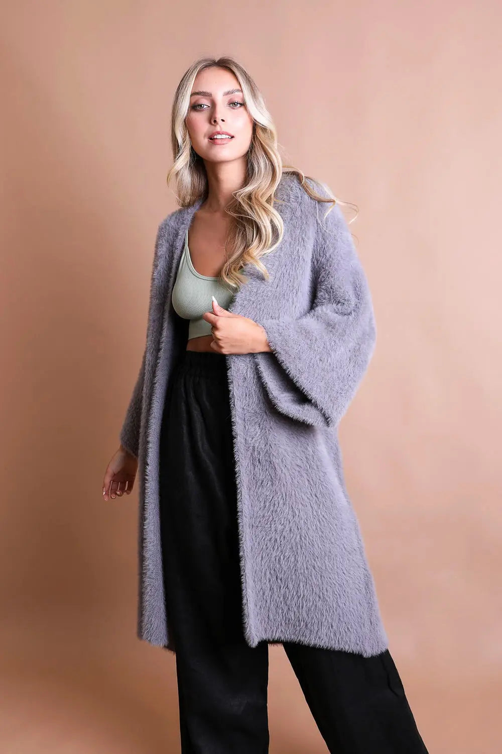 Ultra-Soft Luxe Mohair Knit Cardigan - Boho Clothing and Accessories - Flyclothing LLC